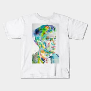 LUDWIG WITTGENSTEIN watercolor portrait .6 Kids T-Shirt